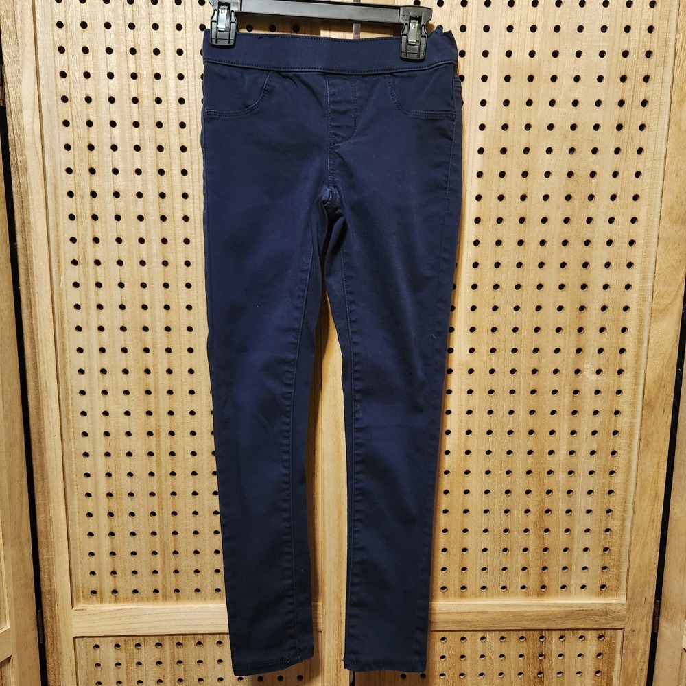 So Slimming Stretch Pants Navy Size 8 Adjustable Waist Back Pockets‎ Girls
